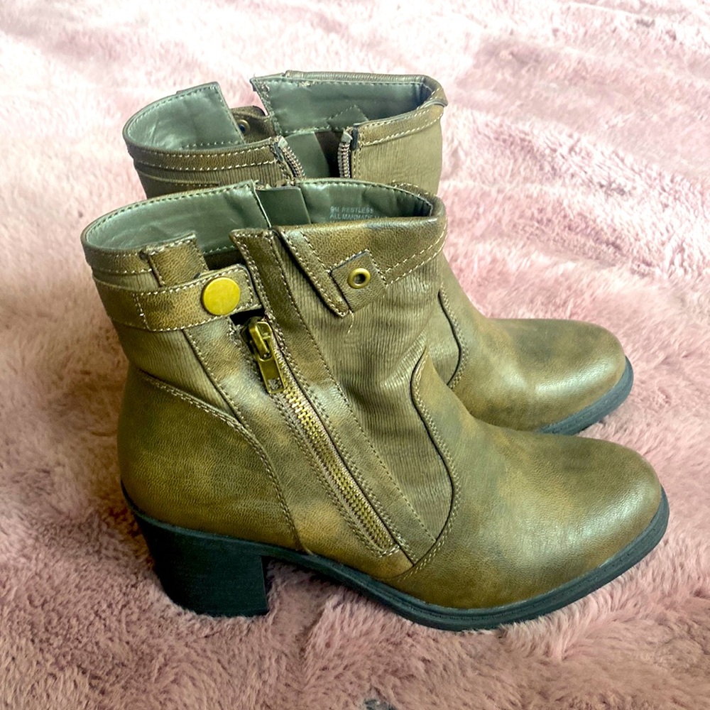 Army green boots
